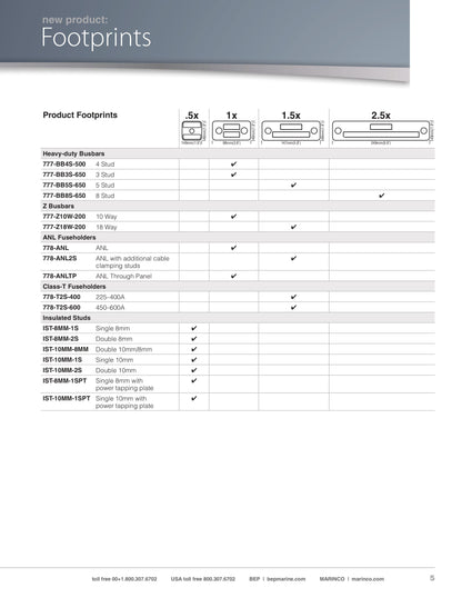 BEP Marine BusBar Pro 5 Studs With Cover