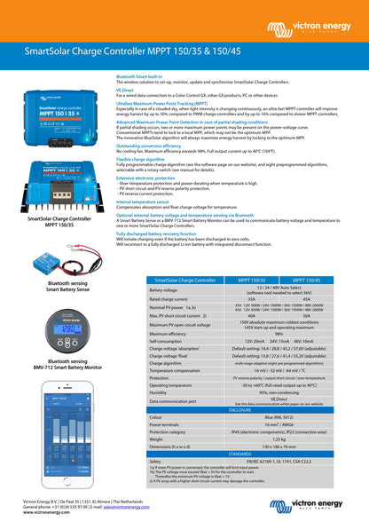 Victron SmartSolar MPPT Controller 150/35   35A 150V  - SCC115035210