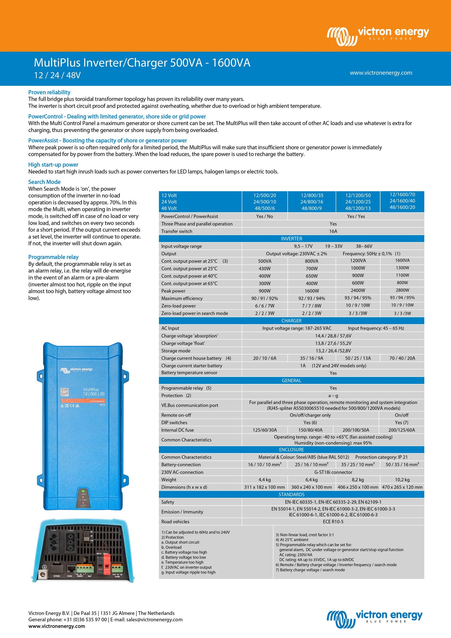 Victron Energy MultiPlus 12V 500VA