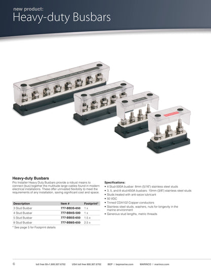 BEP Marine BusBar Pro 5 Studs With Cover