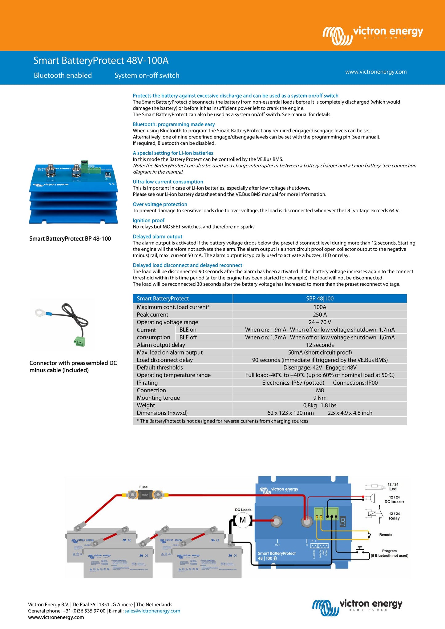 Victron Smart Battery Protect 48V 100A