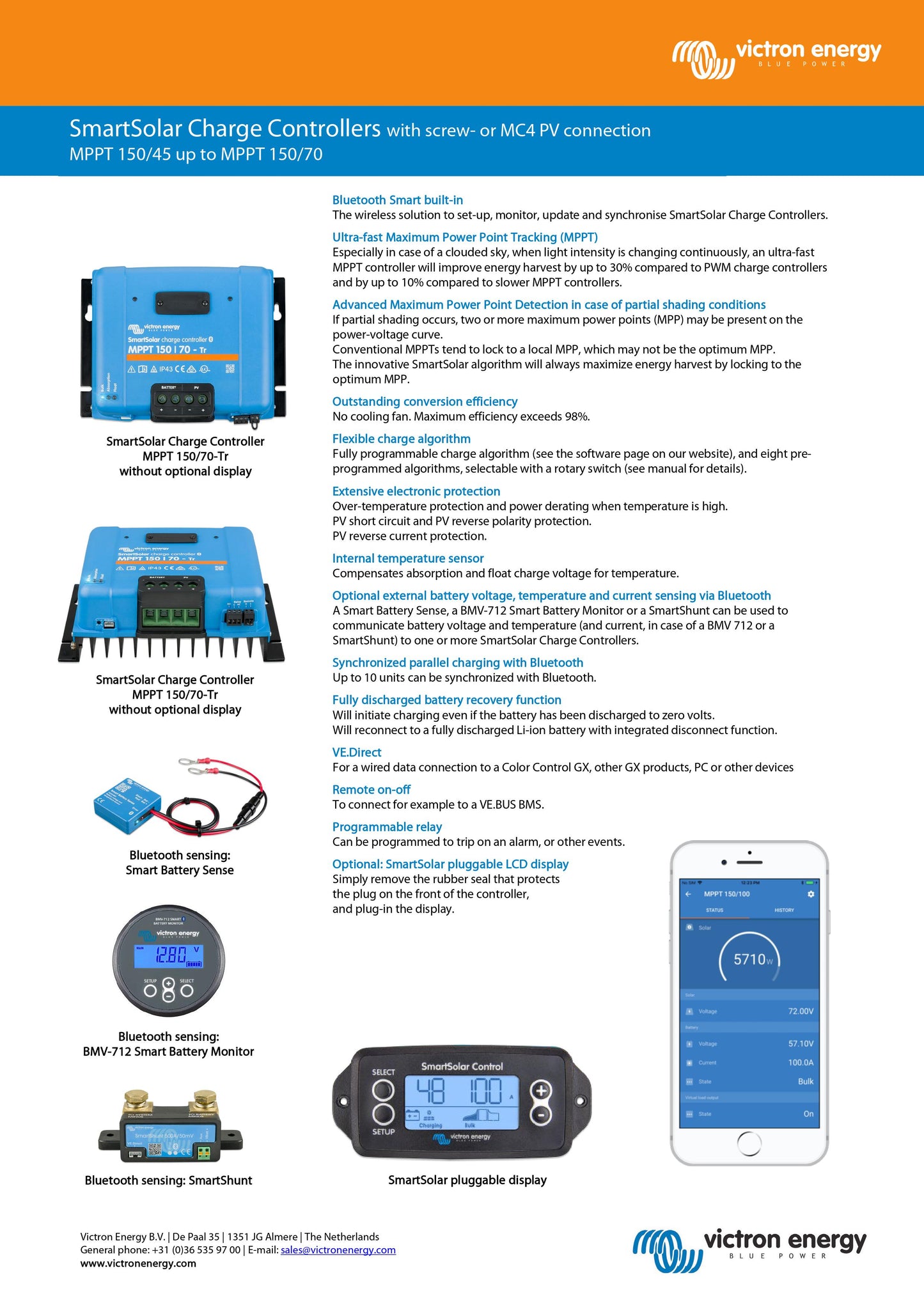 Victron Energy SmartSolar MPPT Charge Controller 150/60 MC4 60A