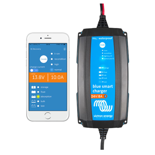 Victron Energy Blue Smart IP65 Charger 24V 8A 1 Output UK