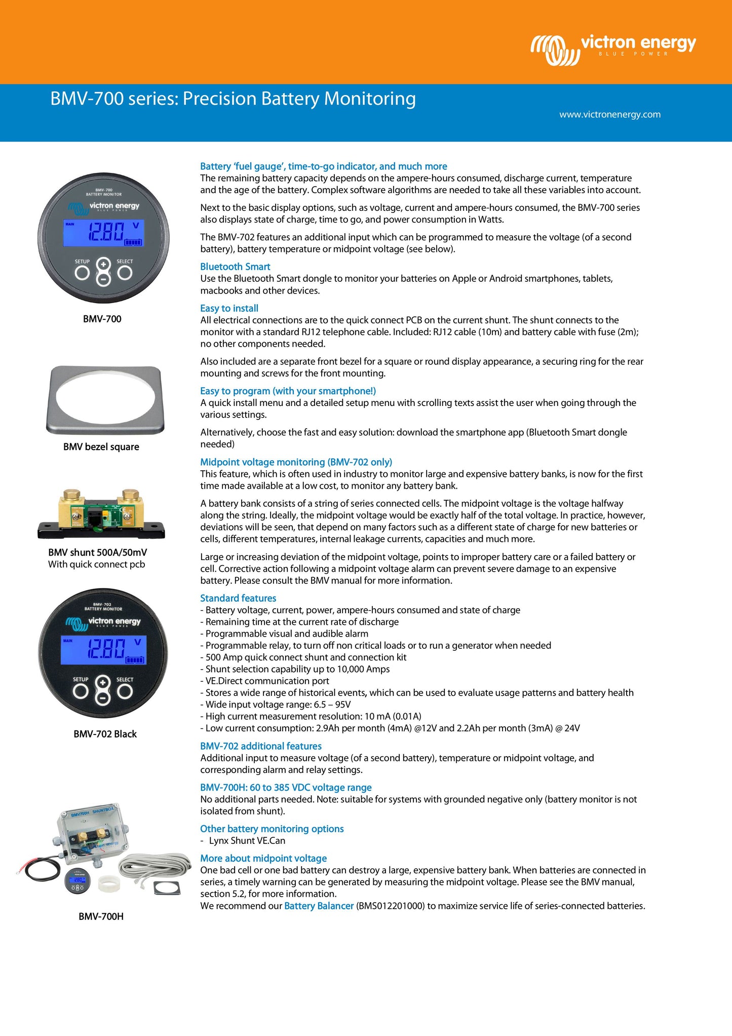 Victron Black Battery Monitor BMV-702