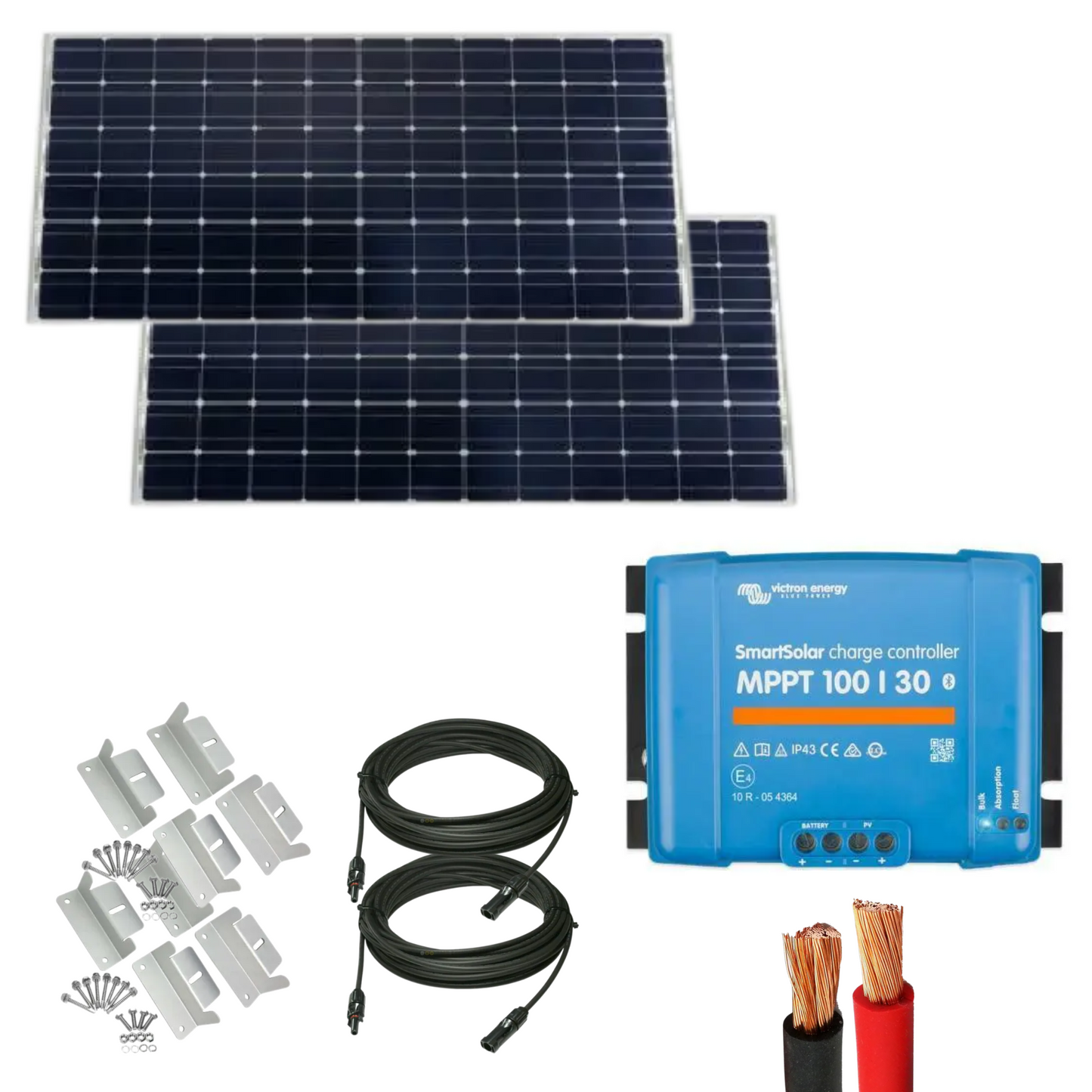 Victron Solar Panel Kit 350W Mono Off Grid with MPPT 100/30 Boat Camper Caravan